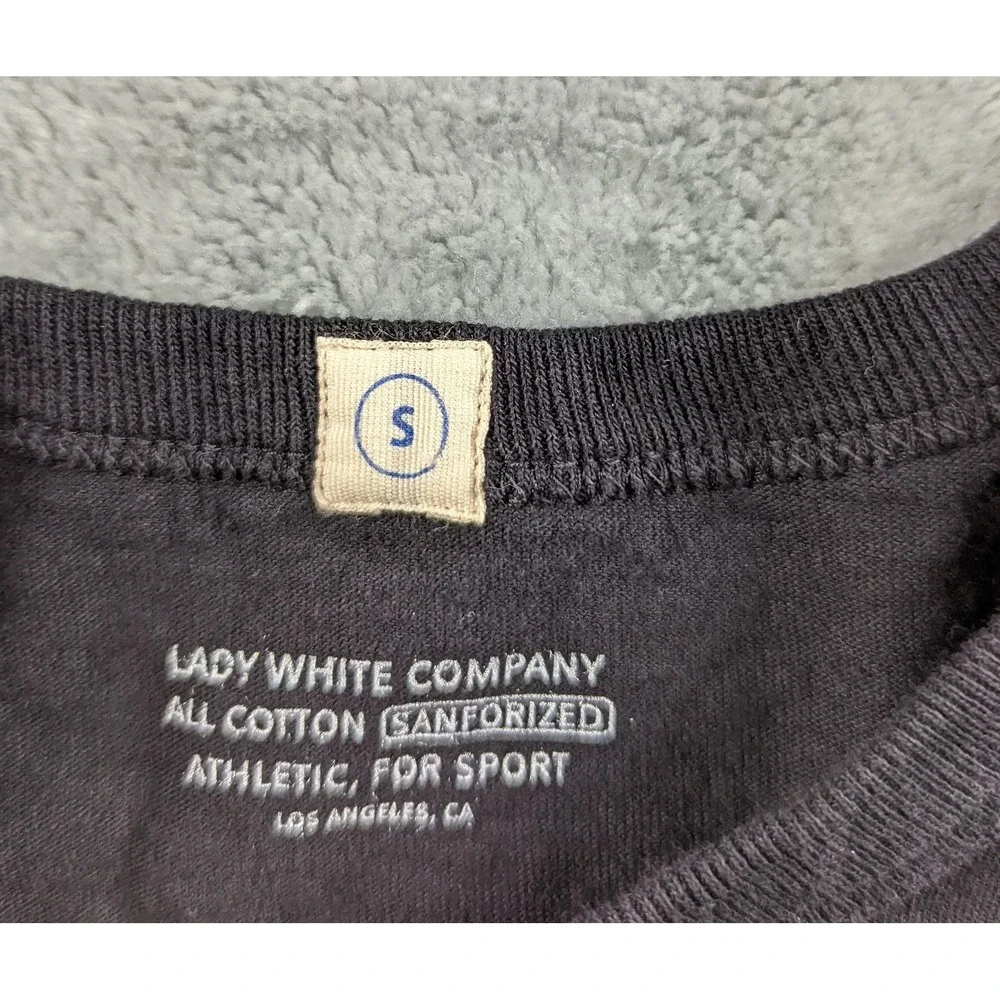 Lady White Company Shirt Men Small Black Clark Pocket Tee Sanforized Cotton READ
